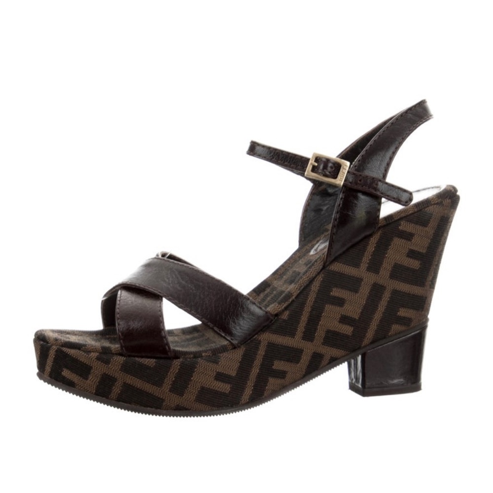 Fendi FF Logo Leather Sandals SOLD‼️